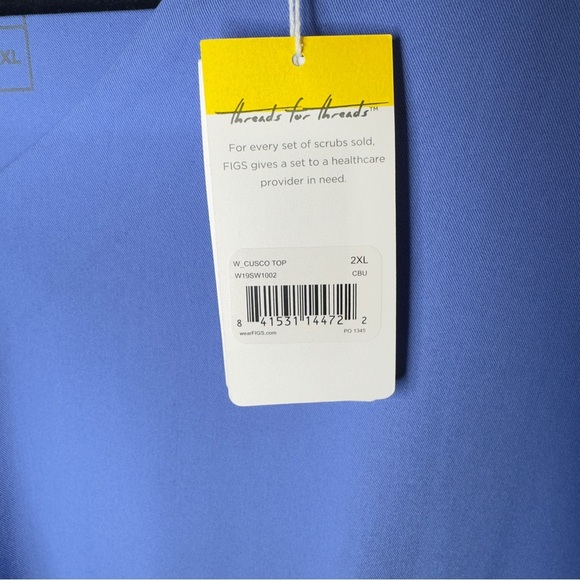 FIGS Ceil Blue Women's Scrub Top - Picture 3 of 5